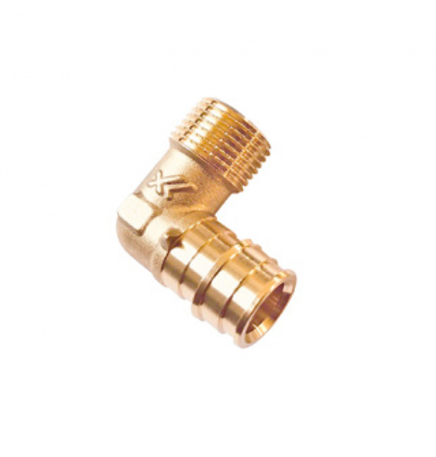 Heat-Pex FAST & EASY натяжной латунный  угол с наружной резьбой ф16 мм x 1/2 (FEEM16150) фото - 1