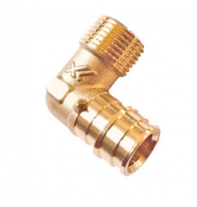 Heat-Pex FAST & EASY натяжной латунный  угол с наружной резьбой ф20 мм x 1/2 (FEEM20150) фото - 1