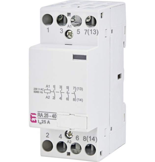 Контактор модульний ETI RA 25-40 230V/25A 3Н фото - 1