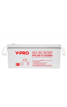 Акумулятор GEL 12V 220Ah Volt Polska VPRO PREMIUM (VRLA) тяговий для інвертора та ДБЖ