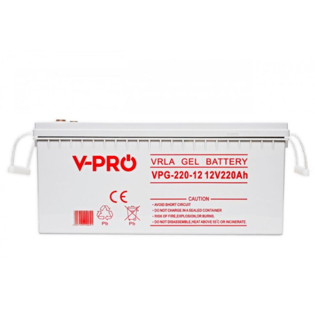Аккумулятор GEL 12V 220Ah Volt Polska VPRO PREMIUM (VRLA) тяговый для инвертора и ИБП