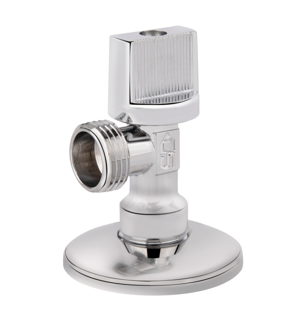 Кран приборный SD Plus угловой 1/2″ × 3/4″, наружная резьба