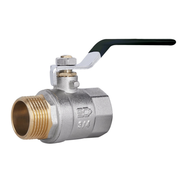 Кран шаровой SD Plus 3/4″ ВН для воды, латунный, ручка-рычаг