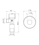 Кран приборный шаровой Арко Thermo Alliance Standart 1/2"Н х 1/2"Н SF340W1515 фото - 2