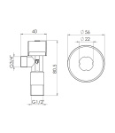 Угловой шаровой кран приборный Thermo Alliance Standart 1/2″Н × 3/4″Н — фото 2