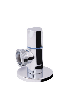 Угловой кран Thermo Alliance Standart с керамической буксой, круглая ручка, 1/2″Н × 3/4″Н