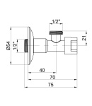 Кран приладовий буксовий Icma 1/2" кутовий №519 фото - 2