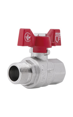 Кран кульовий SD Forte 1/2″ ВЗ для води з ручкою-метеликом