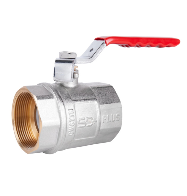 Кран шаровой SD Plus 2″ ВР для воды, латунный, ручка-рычаг