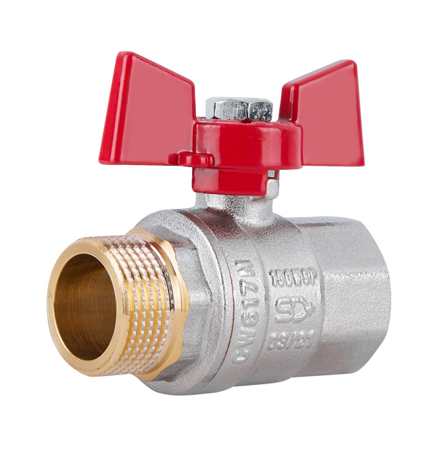 Кран шаровой SD Plus 3/4″ ВН для воды, латунный, ручка-бабочка