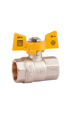 Кран кульовий SD Plus 3/4" ВР для газу (метелик) SD602NG20PN40