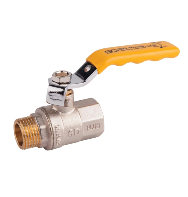 Кран шаровой SD Plus 1/2″ ВН для газа, ручка-рычаг
