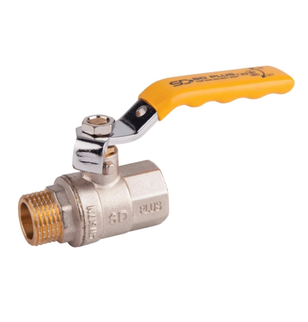 Кран шаровой SD Plus 3/4″ ВН для газа, ручка-рычаг