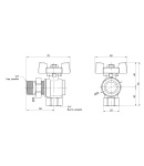 Кран шаровой «Американка» Thermo Alliance 1/2″ ВН угловой SD Plus — фото 2