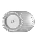 Кухонна мийка Lidz 7750 0,8 мм Satin (LIDZ7750SAT) фото - 8