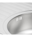 Кухонна мийка Lidz 7750 0,8 мм Satin (LIDZ7750SAT) фото - 5
