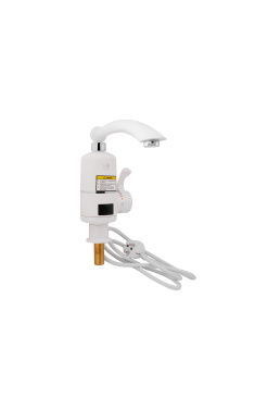 Проточний кран-водонагрівач кухонний для кухні Lidz Warm 057 LDWAR057WCR24983 White / Chrome