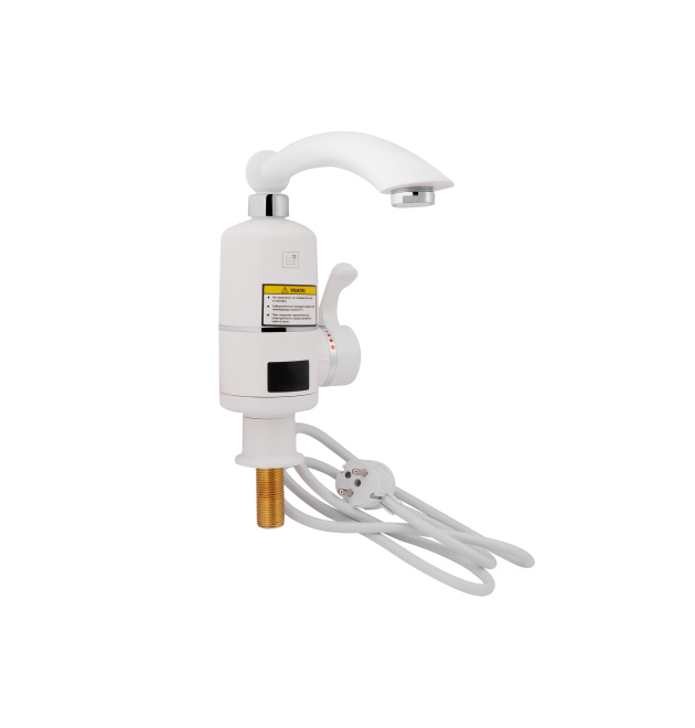 Проточний кран-водонагрівач кухонний для кухні Lidz Warm 057 LDWAR057WCR24983 White / Chrome фото - 1