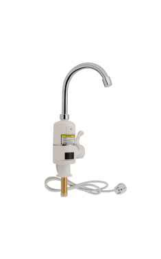 Проточный кран-водонагреватель кухонный для кухни Lidz Warm 056 LDWAR056WCR24984 White / Chrome