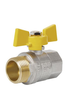 Кран кульовий SD Plus 1″ ВЗ для газу, ручка-метелик