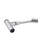 Змішувач для кухні Qtap Inspai з висувним виливом QTINSCRM013F Chrome/Black фото - 5