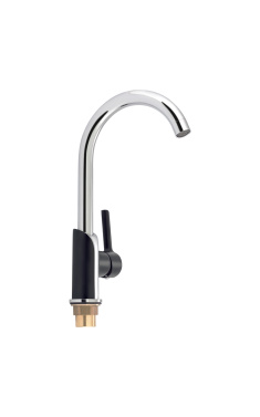 Змішувач для кухні Qtap Grand QTGRABCR007F Chrome/Black