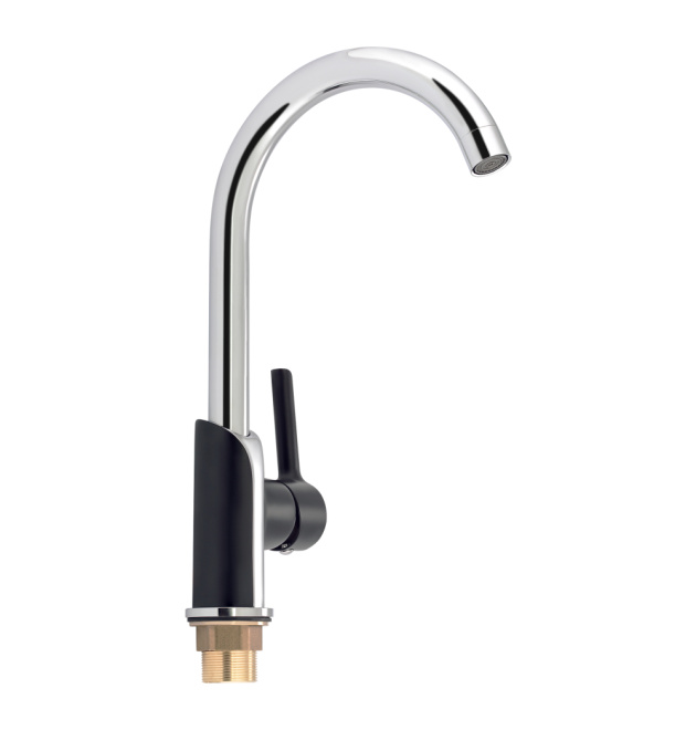 Змішувач для кухні Qtap Grand QTGRABCR007F Chrome/Black фото - 1
