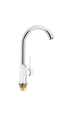 Змішувач для кухні Qtap Grand QTGRAWCR007F Chrome/White