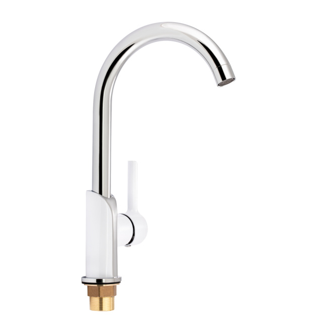 Змішувач для кухні Qtap Grand QTGRAWCR007F Chrome/White фото - 1
