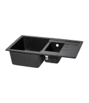 Кухонна мийка з додатковою чашею Lidz 780x495/200 BLA-03 (LIDZBLA03780495200) фото - 4