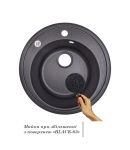 Кухонна мийка Lidz D510/200 BLA-03 (LIDZBLA03D510200) фото - 3