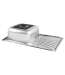 Кухонна мийка Lidz 7848 0,8 мм Micro Decor (LIDZ7848MDEC) фото - 3