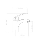 Змішувач для раковини Lidz Mars 001F (k40) LDMAR001CRM34871 Chrome фото - 2