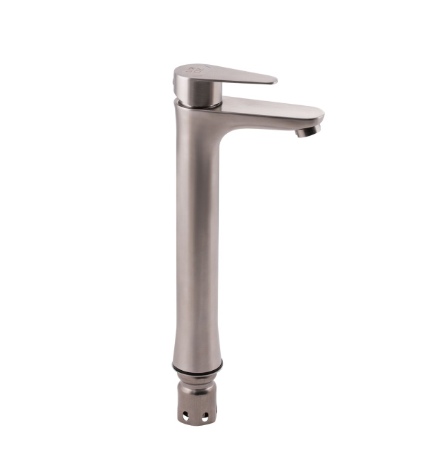 Змішувач для раковини Lidz Vida 001FH високий (k35) LDVID001FHNKS34955 Nickel фото - 1