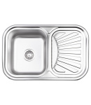 Кухонна мийка Lidz 7549 0,8 мм Micro Decor (LIDZ7549MICDEC) фото - 5