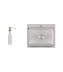 Мийка для кухні інтегрована Lidz Handmade H6050 (LDH6050BRU35371) Brushed Steel 3,0/1,0 мм фото - 8
