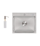 Мийка для кухні інтегрована Lidz Handmade H5045 (LDH5045BRU35383) Brushed Steel 3,0/1,0  мм фото - 8
