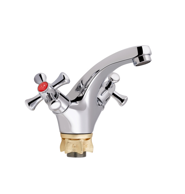 Змішувач для раковини Lidz Lamb 161F двохвентильний LDLAM161FCRM35446 Chrome фото - 1