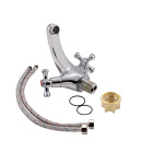 Змішувач для раковини Lidz Lamb 161F двохвентильний LDLAM161FCRM35446 Chrome фото - 4
