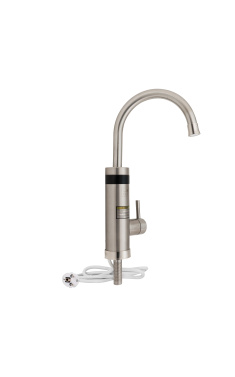Проточний кран-водонагрівач кухонний для кухні Lidz Warm 060 LDWAR060NKS35881 Nickel