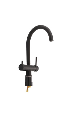 Смеситель для кухни Qtap Kuchyne с подключением для питьевой воды QTKUC92102UB Black Matt