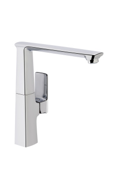 Змішувач для раковини Qtap Lodenice з поворотним виливом високий QTLOD9031102FC Chrome