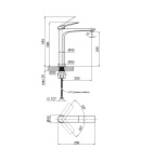 Змішувач для раковини Qtap Vlasta високий QTVL1028H102C Chrome фото - 2