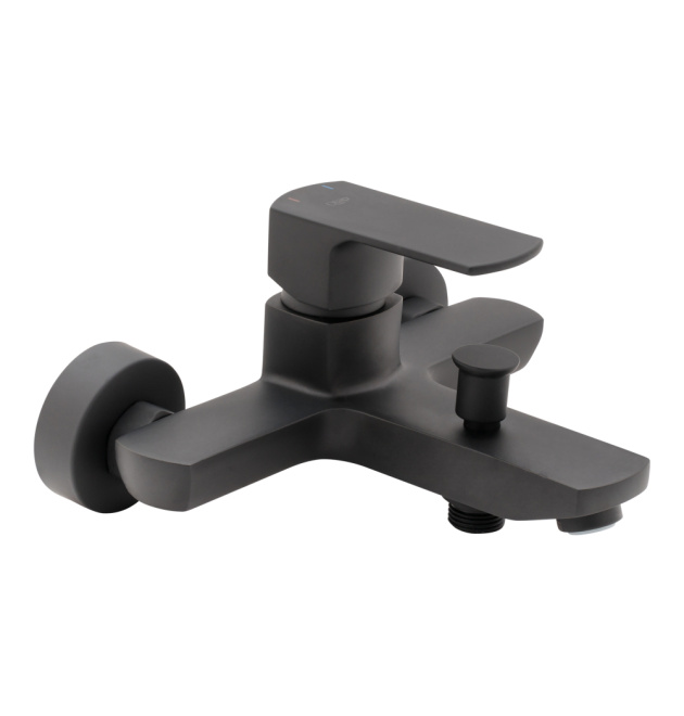 Змішувач для ванни Qtap Lipno QTNH3023101DCB Black Matt фото - 1