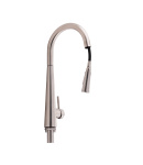 Змішувач для кухні Qtap Evicka з висувним виливом QTEVI91103UN Brushed Nickel PVD фото - 3