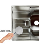 Кухонна мийка Lidz 6350 0,8 мм Micro Decor (LIDZ6350MDEC) фото - 2