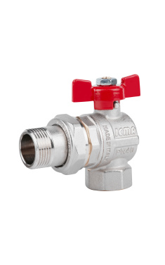 Кран кульовий Icma FAR. ROSSA 3/4" кутовий №361