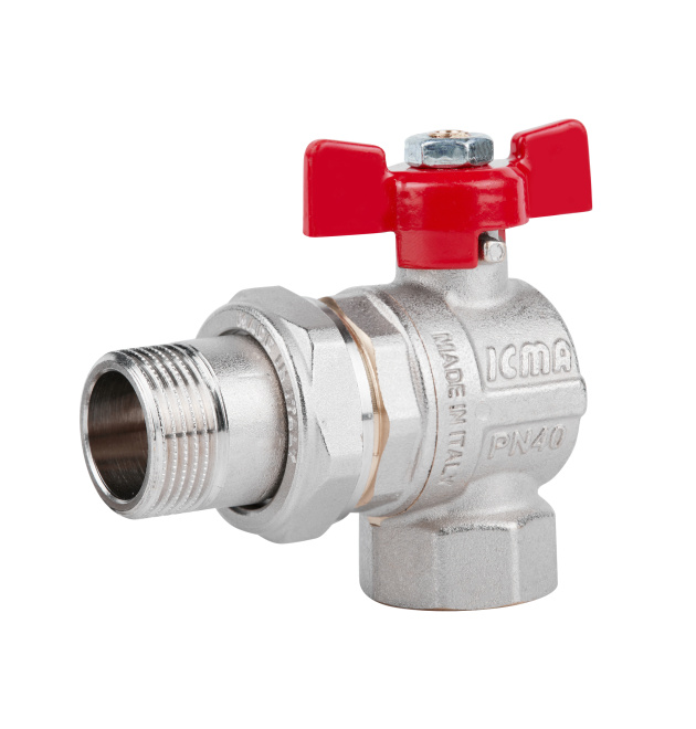 Кран кульовий Icma FAR. ROSSA 3/4" кутовий №361 фото - 1