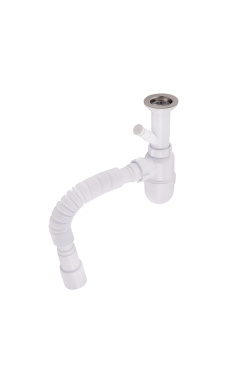 Сифон для раковини Lidz (WHI) 60 06 Y002 00 з відводом для пральної машини (вихід 50 мм)
