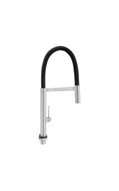 Змішувач для кухні Qtap Katuska з гнучким виливом QTKTS91103AN Brushed Nickel PVD